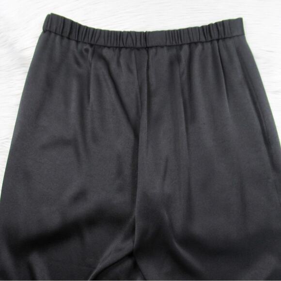 Elena by Tanner Black Matte Satin Straight Leg Pants Trousers Women’s Size 12 - Picture 10 of 13